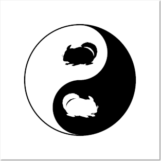 Yin Yang Chinchilla Posters and Art